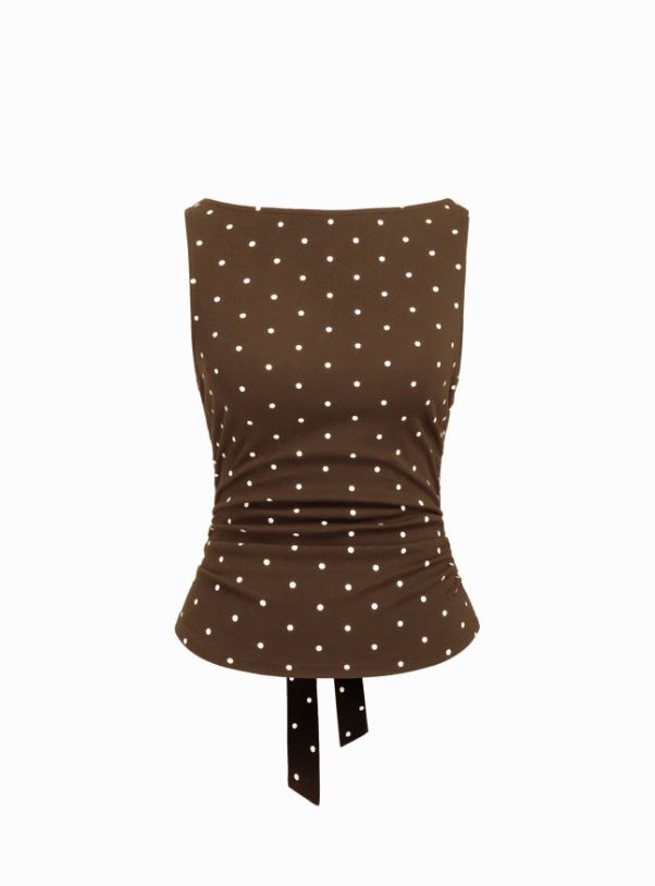 Knitted Dot Tank Top for a Warm and Trendy Style